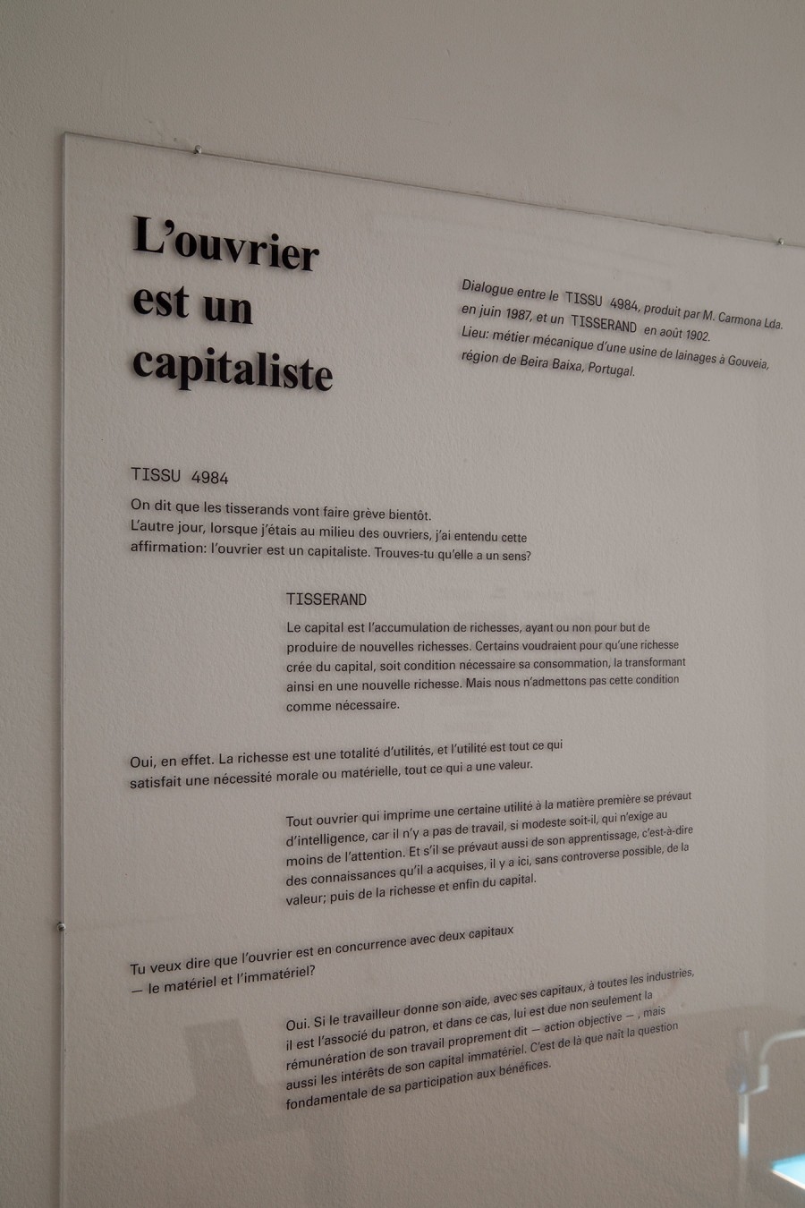 The Fabrics Ask / Some Hints on Pattern-Designing (Prospectus. Scene II, sub-scene I) - Galerie CrèveCoeur